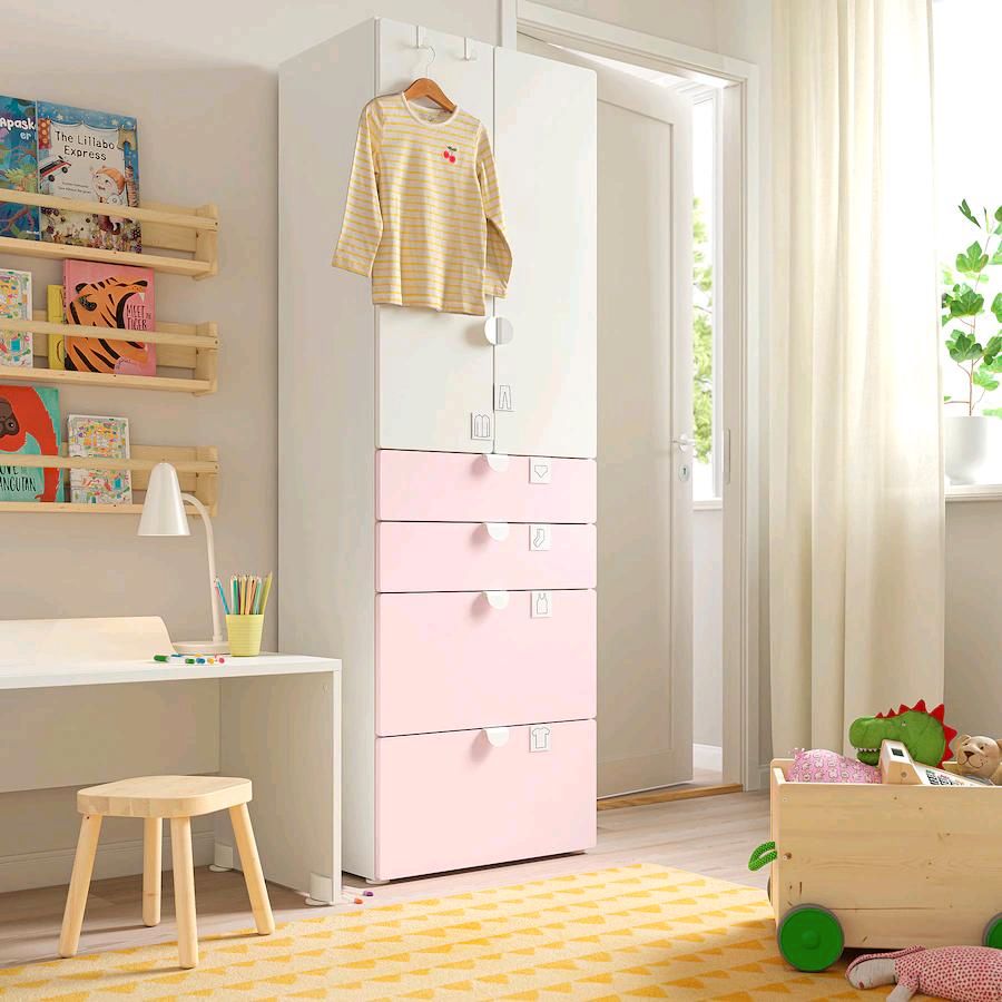 Ikea Smastad/Platsa Kleiderschrank Kinderzimmer weiß rosa in Karlsruhe