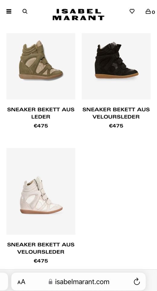 Isabel Marant Bekett Sneakers aus Veloursleder -nur Abholung- in Offenbach