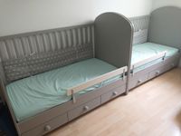 ★ZWILLINGE★ Ikea Gonatt grau Babybett Kinderbett 70x140 Schublade München - Au-Haidhausen Vorschau