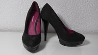 ♥♥ Pumps High Heels Gr.37 dunkelblau Samt Velour Graceland♥♥ Hessen - Schlüchtern Vorschau