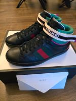Gucci Men Black Stripe Ace High-top Sneaker Größe 42 Hessen - Lollar Vorschau