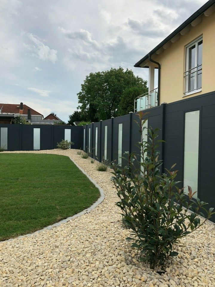 Aluminium Sichtschutzzaun Aluzaun Gartenzaun Trennwand Zaun in Grevenbroich