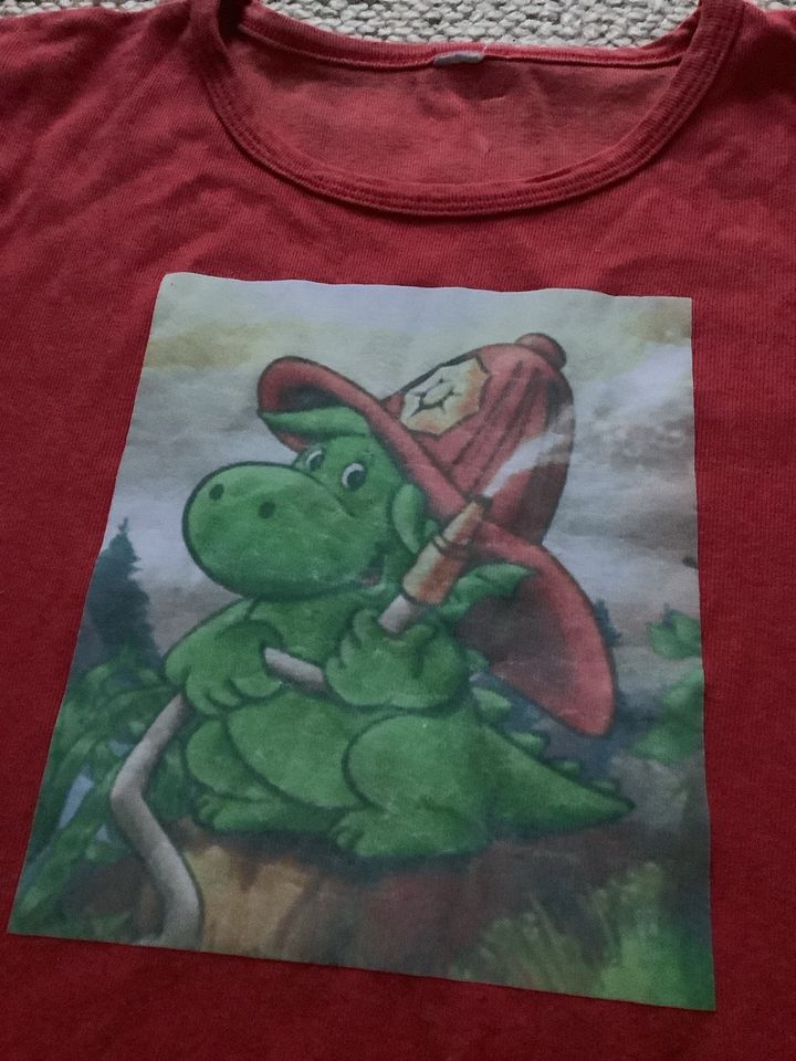 Grisu Der kleine Drache T-Shirt, XS 158 rot Baumwolle in Schwerin