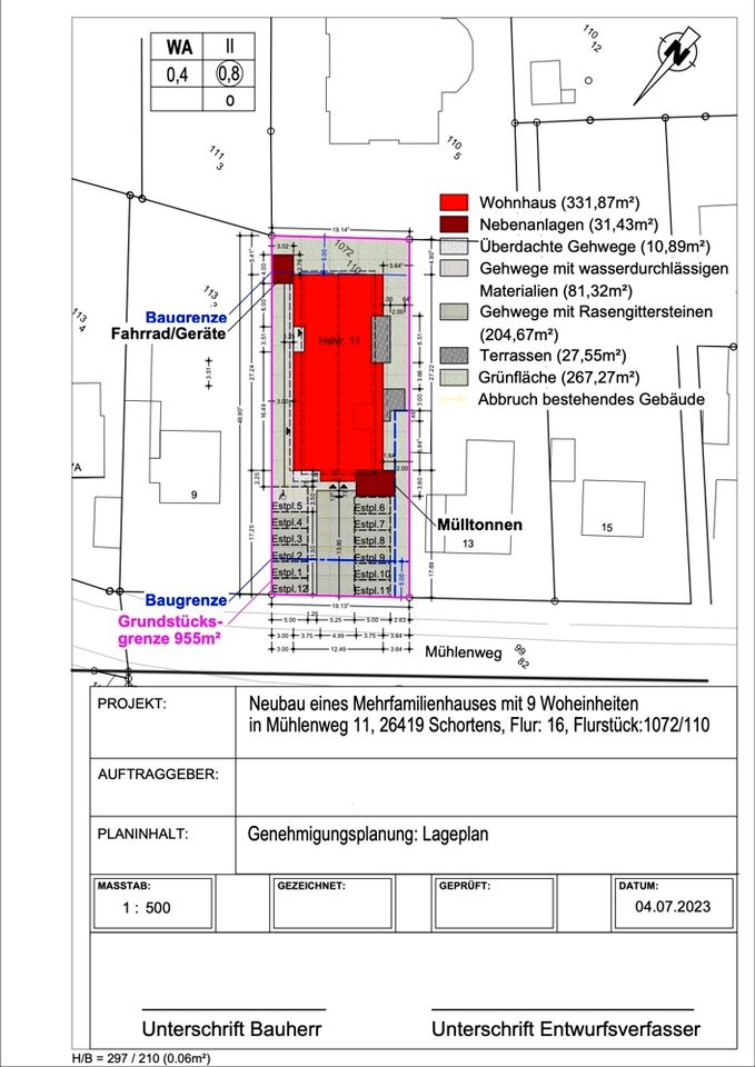 KFW 40 Neubauprojekt:    Wohnung 9 Penthousewohnung in bester Lage. KFW Förderungsfähig. in Schortens