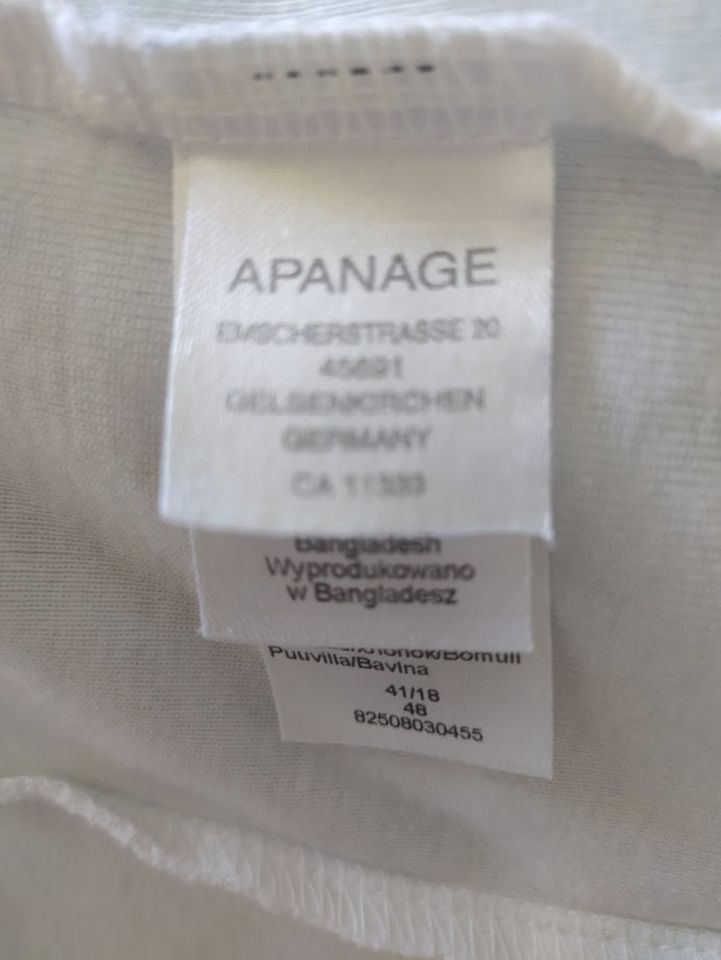 Schönes weißes Apanage Shirt   42 in Wuppertal