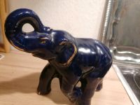 Elefant Steingut blau gold abgesetzt guten Zustand Berlin - Köpenick Vorschau