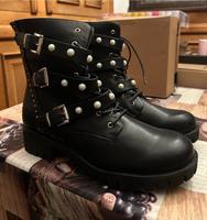 Stiefeletten mit Perlen Größe 42 Hessen - Kiedrich Vorschau