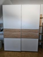 Schwebetürenschrank 2 türig weiß/Eiche 221 cm x 166 cm x 62 cm Niedersachsen - Garbsen Vorschau