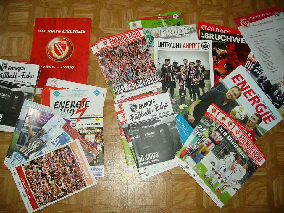 Konvolut Fußball-Magazine FC Energie Cottbus 3.Liga,50 Jahre FCE in Cottbus
