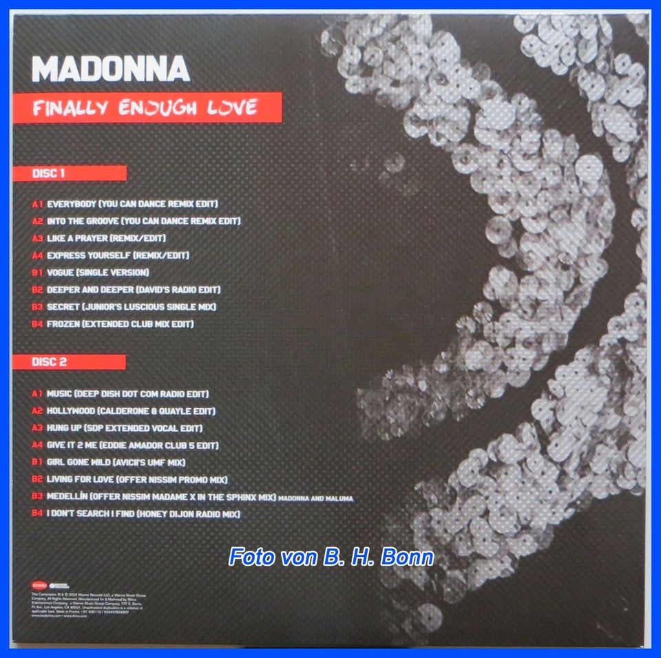 MADONNA*FINALLY ENOUGH LOVE*LIMITED*SILBER-EDITION*2 LP*NEUWERTIG in Bonn