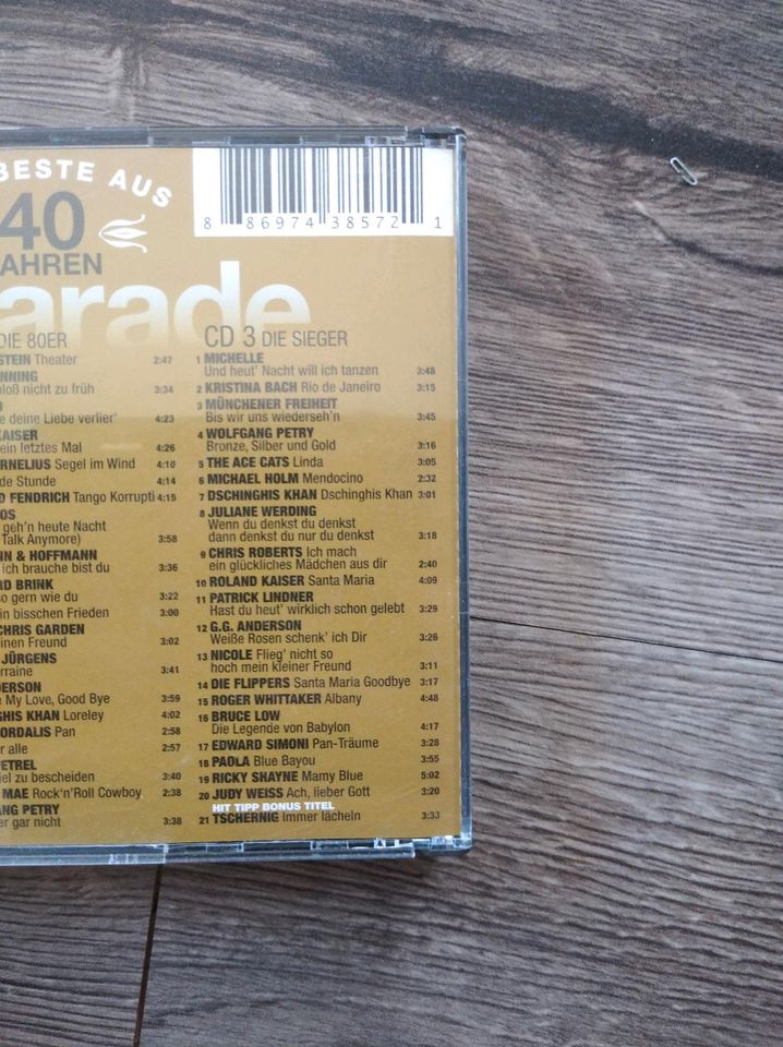 3CDs CD Das beste aus 40 Jahren Hitparade Sieger 70er 80er ZDF in Eberdingen