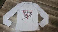 GUESS Shirt Langarmshirt Longsleeve weiß  Glitzer Gr.L 40 Sachsen-Anhalt - Sangerhausen Vorschau