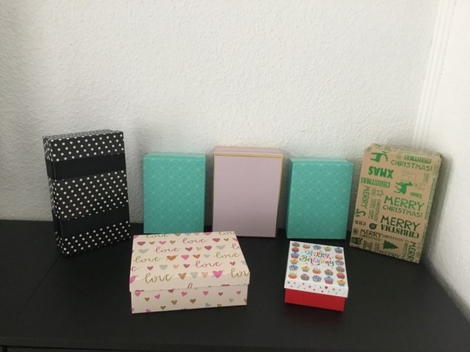 Geschenkbox Boxen Box OVP Kartonage 7x verschiedene Größen in Essen