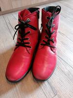 Rubber Stiefel Stiefeletten rot 40 echtes Leder Sachsen - Radeberg Vorschau