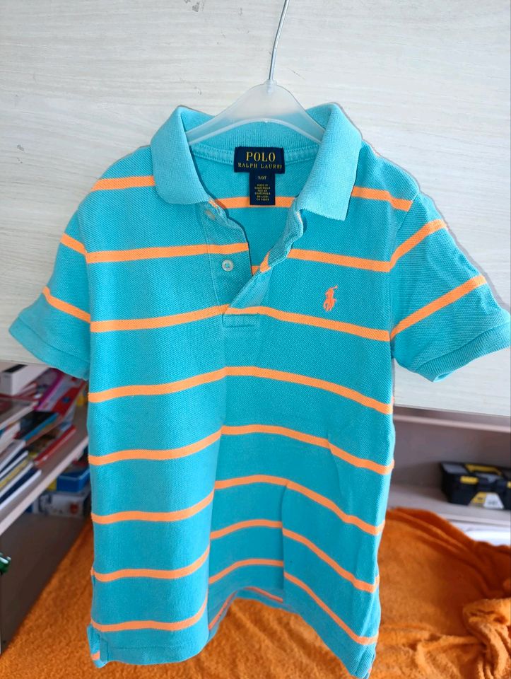 Jungen T-Shirt Gr 98 Polo Ralph Lauren gestreift in Marbach am Neckar