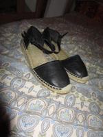 ZARA BASIC Leder Espadrilles Sandalen Sandaletten 41 schwarz Mitte - Wedding Vorschau