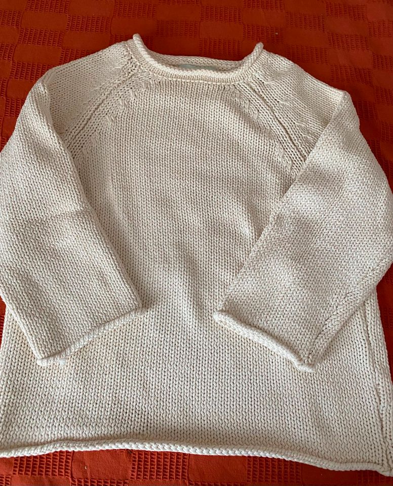 Pullover creme-weiß aus Bändchengarn Gr. 40/42 in Henstedt-Ulzburg