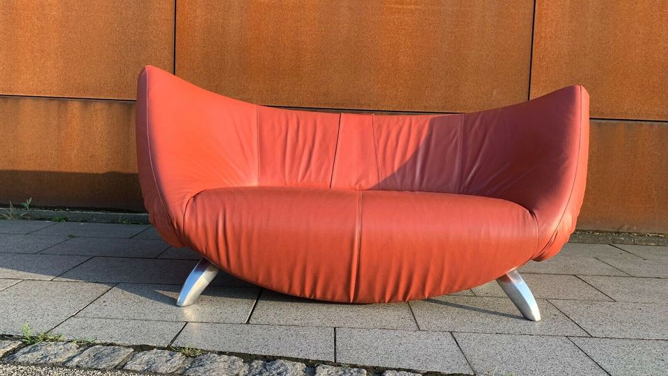 LEOLUX DANAISE Design Sofa Leder orange in Dortmund