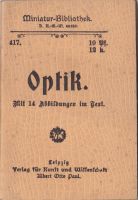 Miniatur-Bibliothek Nr. 417: Optik, Mit 14 Abbildungen, um 1910 Hamburg - Harburg Vorschau