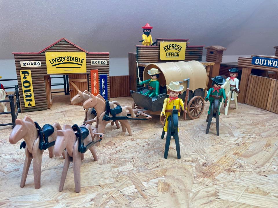 PLAYMOBIL 80er Western Fort Ranch Cowboy Farmer Nordstaatler in Naunhof