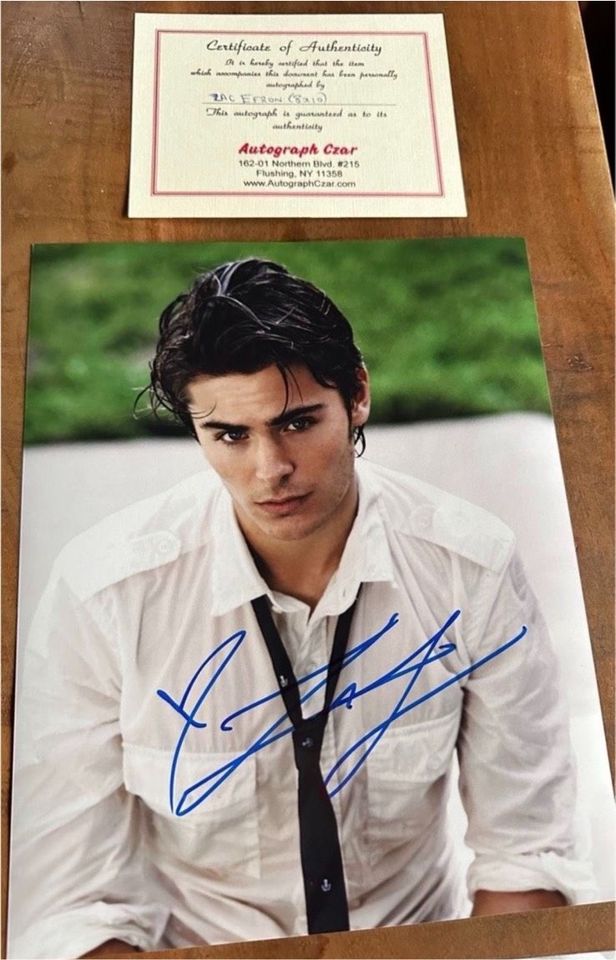 High School Musical Zac Efron Original Autogramm+COA in Hünxe