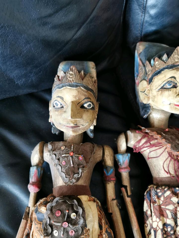 2  Original  Indonesische Stabpuppen Wayang Golek in Haselund