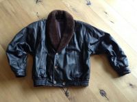 80er Design Herren Lederjacke 50 braun wie neu! Echtfell NP 650 € Bayern - Neukirchen Vorschau