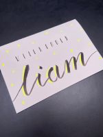 Geburtskarte Liam handlettering Klappkarte München - Schwabing-West Vorschau