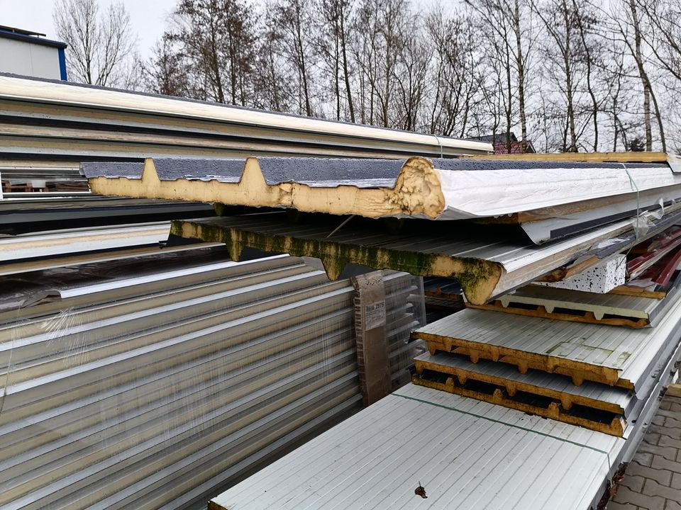 Sandwichplatten 40 mm Dach Anthrazit Sonderposten Paket 258 in Hesel