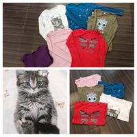 5x Longsleeve Gr 122/128 bzw 128 Katze Mexx blau lila rosa Sachsen - Markkleeberg Vorschau