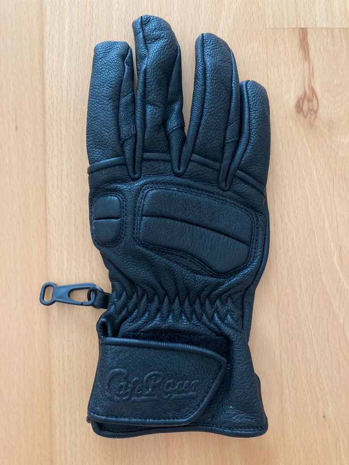 Cafe Racer Motorrad Handschuhe Leder Lederhandschuhe schwarz M in Germering