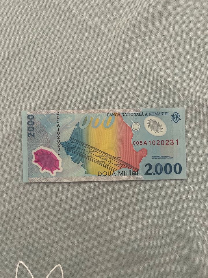 Banknote/Geldschein Rumänien/Romania, 2000 Lei, Jahr 1999. in Hamburg