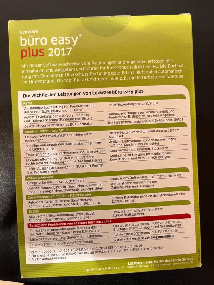 Lexware büro easy plus 2017 Software, Buchhaltung in Ahnatal