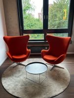 Fritz Hansen Egg Chair orange-rot Stoff original (2 Stk vorhanden Altona - Hamburg Ottensen Vorschau