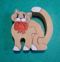 Holzpuzzle, Katze, handmade Leipzig - Knautkleeberg-Knauthain Vorschau