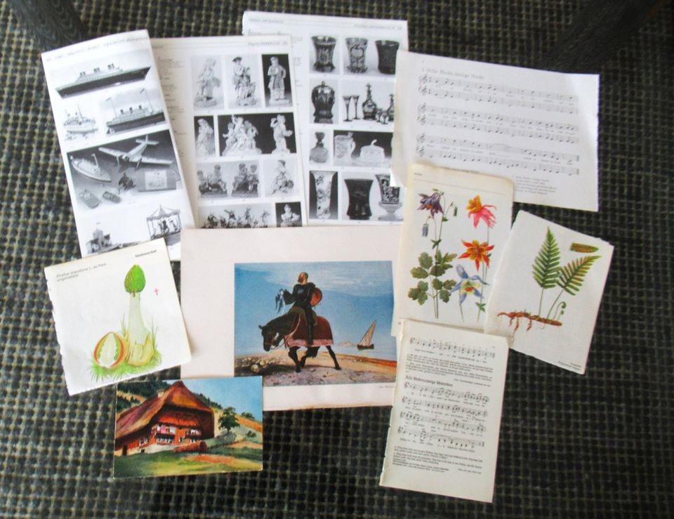 Alte Buchseiten Notenblätter Basteln Scrapbooking Journal 3 in Lörrach