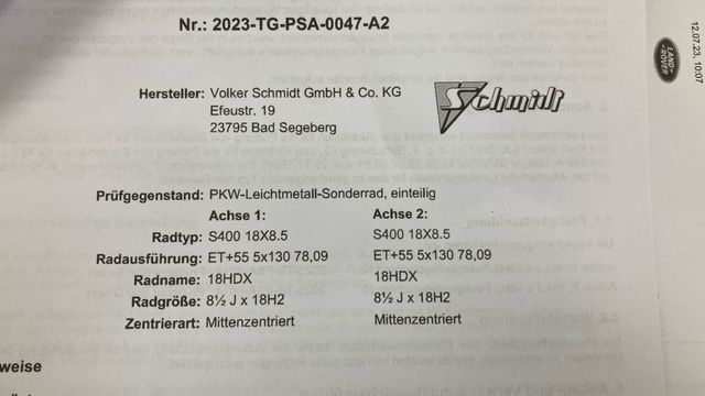 18 ZOLL KOMPLETTRÄDER DUCATO 250 MAXI AUF SCHMIDT HDX FELGE NEU in Gettorf