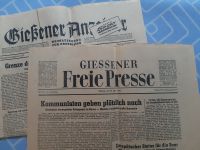 2 Zeitungen Giessener Anzeiger & Freie Presse 30.3.1953 Hessen - Buseck Vorschau