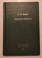 Buch General Analysis von C.M. Boger Dresden - Äußere Neustadt Vorschau