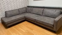 Sofa, Wildleder/ Veloursleder *verm. unecht*, grau/ braun, modern Nordrhein-Westfalen - Willich Vorschau