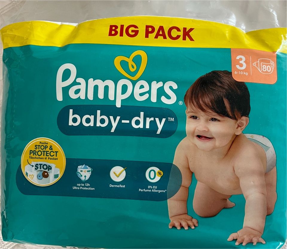 Pampers Baby-Dry nr.3 80stuck-Ungeöffnet in Senden