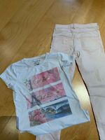 H&M Jeans hellrosa u. T-Shirt weiß/bunt im Set Rheinland-Pfalz - Alken Vorschau