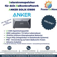 Solarspeicher für Balkonkraftwerk - ANKER SOLIX E1600 Niedersachsen - Osterode am Harz Vorschau