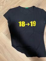 Unicef Colors of Benetton T-Shirt Top schwarz gelb Aufdruck S 36 Brandenburg - Panketal Vorschau