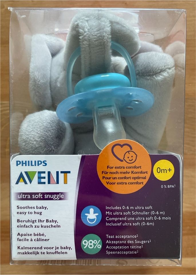 Philips Avent Schnuller Snuggle Ultra Soft SCF348 mit Kuscheltier in Weimar