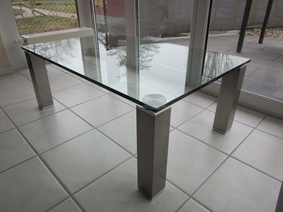 Couchtisch Wohnzimmertisch Glas Glastisch 110 x 70 cm in Hallbergmoos