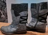 Rieker  winterstiefel gr 40 1x getragen gefüttert Zier Schnürung Brandenburg - Cottbus Vorschau