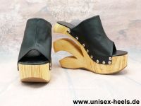 3866 unisex-heels; verk. neue high heels in gr. 41; echtholz! Hessen - Limeshain Vorschau