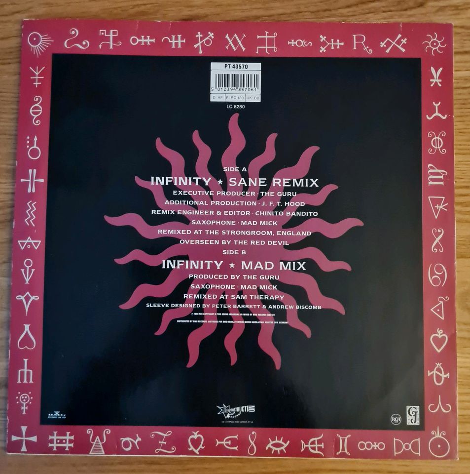 Schallplatte Vinyl Maxi Singel  Guru Josh  " Infinity " in Oyten