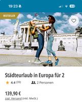 Städteurlaub für 2 Europa, Jochen Schweizer Gutschein Baden-Württemberg - Stutensee Vorschau